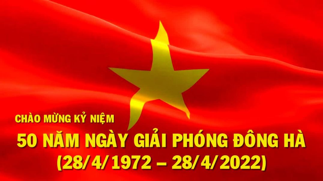 50 Năm Giải Phóng Đông Hà (nền cờ)
