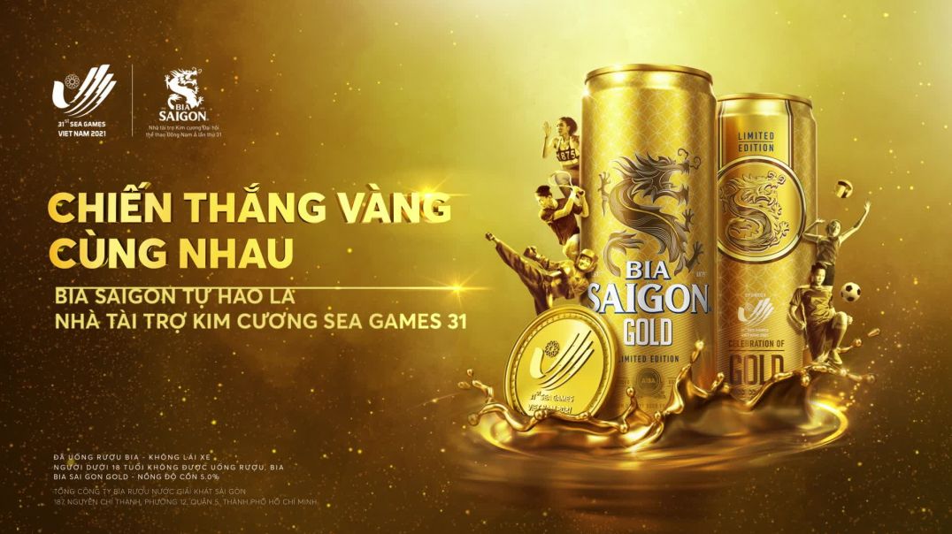 Bia SAIGON Nhà tài trợ Kim cương của SEA Games 31