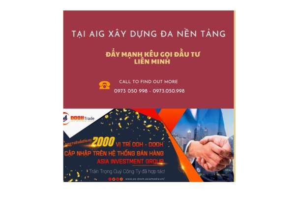 TẠI AIG XÂY DỰNG ĐA NỀN TẢNG - ĐẨY MẠNH KÊU GỌI ĐẦU TƯ LIÊN MINH