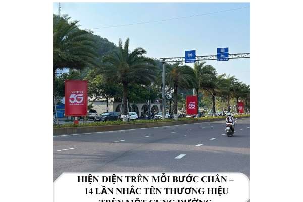 HIỆN DIỆN TRÊN MỖI BƯỚC CHÂN – 14 LẦN NHẮC TÊN THƯƠNG HIỆU TRÊN MỘT CUNG ĐƯỜNG